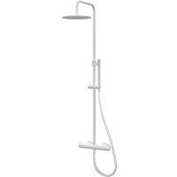 Душевая система Paffoni Mini Birillo с термостатом Белая матовая арт-ZCOL638KLIQBO — фото 1, Душевые стойки