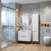 Тумба с раковиной Creto Bravo 100 подвесная Белая глянцевая арт-22-BrW100 — фото 10, Тумбы с раковиной