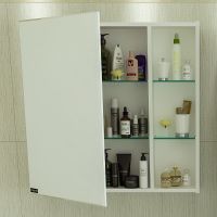 Зеркальный шкаф СанТа Дублин 75 Белый арт-123006 — фото 2, Зеркальные шкафы в ванную