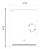 Зеркало Haiba 60 с подсветкой с сенсорным выключателем арт-HB661 — фото 2, Зеркала в ванную комнату