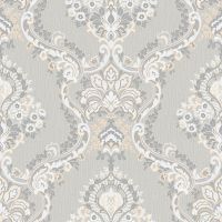 Обои Roberto Borzagi King Винил на флизелине (1,06*10) Серый, Дамаск арт-90115-4 — фото 1, Обои для стен