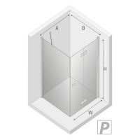 Душевой уголок New Trendy New Soleo Chrome 90х70 R профиль Хром стекло прозрачное арт-D-0153A/D-0086B — фото 8, Прямоугольные душевые уголки