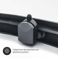 Душевой уголок AM.PM Gem 90х90 профиль Черный матовый стекло прозрачное арт-W90G-401-090BT — фото 9, Душевые уголки четверть круга