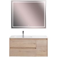 Тумба под раковину BelBagno Kraft 100 L подвесная Rovere Galifax Bianco арт-KRAFT-1000-2C-1A-SO-RGB-L — фото 9, Тумбы под раковину
