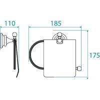 Держатель туалетной бумаги Cezares с крышкой Бронза арт-OLIMP-TRH-02-M — фото 3, Держатели туалетной бумаги