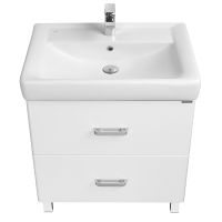 Тумба под раковину Aquaton Америна 76 Н Белая глянцевая арт-1A169401AM010 — фото 2, Тумбы под раковину