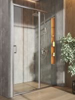 Душевая дверь в нишу Orange 140 профиль Хром стекло прозрачное арт-E02-140TCR — фото 4, Раздвижные душевые двери