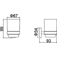 Стакан для зубных щеток Timo Saona Золото матовое арт-13031/17 — фото 2, Стаканы для зубных щеток