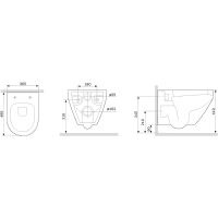 Унитаз AM.PM Spirit V2.0 подвесной Черный матовый с сиденьем микролифт арт-C701700MBSC — фото 13, Подвесные унитазы
