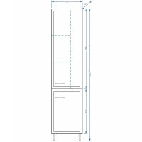Шкаф пенал Stella Polar Концепт 42 Белый арт-SP-00000148 — фото 5, Пеналы для ванной комнаты