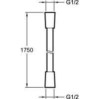 Душевой шланг Jacob Delafon Nouvelle Vague Черный матовый арт-E24519-BLV — фото 4, Душевые шланги