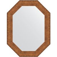 Зеркало Evoform Polygon 86х66 в багетной раме - Медная кольчуга 88 мм арт-BY 7295 — фото 1, Зеркала в ванную комнату