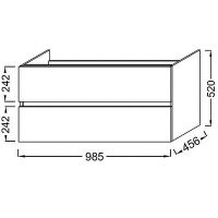 Тумба под раковину Jacob Delafon Tolbiac 100 подвесная Дуб Девас арт-EB2383-E75 — фото 3, Тумбы под раковину