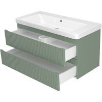 Тумба с раковиной Brevita Victory 105 подвесная Зеленая матовая арт-УТ000016000 — фото 3, Тумбы с раковиной