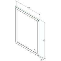 Зеркало Aquanet Ирис 60 с подсветкой с сенсорным выключателем и подогревом арт-316650 — фото 5, Зеркала в ванную комнату