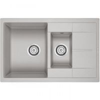 Кухонная мойка Paulmark Flugen 60/1,5 Серая арт-PM237850-GR — фото 1, Кухонные мойки