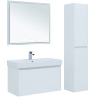 Зеркало Aquanet Nova Lite 90 с подсветкой Белое арт-242264 — фото 3, Зеркала в ванную комнату