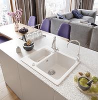 Кухонная мойка Domaci Бьелла DMC-09 арт-GWS-09-331 белая — фото 3, Кухонные мойки