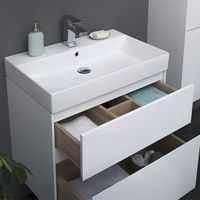 Тумба с раковиной Aquanet Бруклин 60 подвесная Белая арт-212596 — фото 6, Тумбы с раковиной