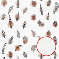 Фреска Ortograf Levity 33391 Фактура бархат FX Флизелин (2,7*2,7) Белый/Красный, Перья арт-33391 (бархат FX) — фото 1, Фрески