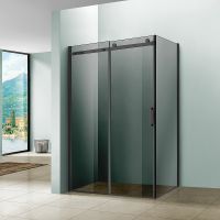 Душевой уголок Vincea Como 120х90 профиль Черный стекло тонированное арт-VSR-1C9012CGB — фото 1, Прямоугольные душевые уголки