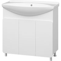 Тумба с раковиной Misty Чегет 85 Белая глянцевая арт-УТ000013349 — фото 1, Тумбы с раковиной