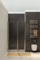 Душевая дверь Allen Brau Priority 90 профиль Серебро браш стекло прозрачное арт-3.31026.BA — фото 4, Распашные душевые двери