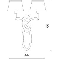 Настенный светильник Divinare Florence Бежевый Золото арт-6819/19 AP-2 — фото 5, Бра