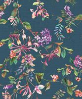 Обои Marburg Flora Винил на флизелине (0,53*10,05) Синий/Розовый/Зеленый, Листья/Цветы арт-47454 — фото 3, Обои для стен
