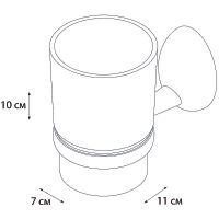 Стакан для зубных щеток Grampus Briz Хром арт-GR-3006 — фото 2, Стаканы для зубных щеток
