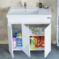 Товар: Тумба под раковину СанТа Марс 80 Белая арт-700217 - фото 4 Тумба под раковину СанТа Марс 80 Белая арт-700217 — фото 4, Тумбы под раковину