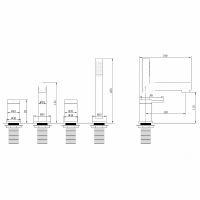 Смеситель на борт ванны Abber Emotion Никель арт-AF8813NG — фото 3, Смесители на борт ванны