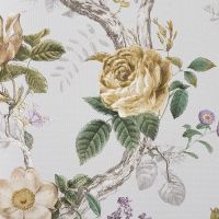 Обои Andrea Rossi Cavolli Винил на флизелине (1,06*10,05) Белый/Зеленый/Желтый, Цветы арт-54421-3 — фото 1, Обои для стен