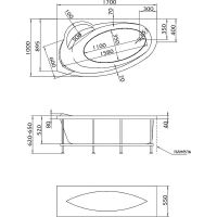Акриловая ванна Marka One Julianna 170x100 L без гидромассажа арт-01дж1410л — фото 6, Акриловые ванны