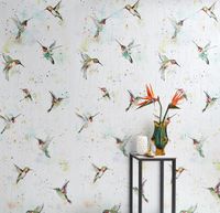 Панно Marburg Crush Motion Винил на флизелине (0,7*2,7) Белый/разноцветный, Птицы арт-63498 — фото 2, Обои для стен