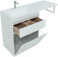 Тумба под раковину Aquanet Токио 130 Белая арт-239291 — фото 4, Тумбы под раковину