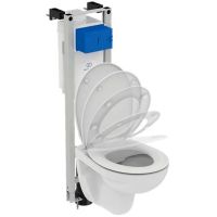 Комплект унитаза с инсталляцией Ideal Standard Prosys Eco Frame Eurovit с сиденьем Микролифт арт-W660101 — фото 2, Комплекты унитаз + инсталляция