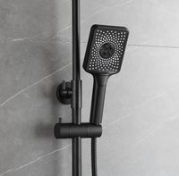 Душевая система Frap H71-6 Черная матовая арт-F2471-6 — фото 4, Душевые стойки