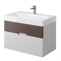 Тумба под раковину Creto Malibu 80 подвесная Chocolate Soft арт-7-1078CS — фото 2, Тумбы под раковину