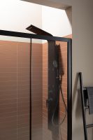 Душевая дверь Aquanet Pleasure AE60-N-150H200U-BT 150 профиль Черный матовый стекло прозрачное арт-273599 — фото 8, Раздвижные душевые двери