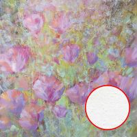 Фреска Ortograf Цветы 8066 Фактура бархат FX Флизелин (2,7*2,7) Зеленый/Розовый/Фиолетовый, Цветы/Живопись арт-8066 (бархат FX) — фото 1, Фрески