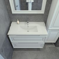 Тумба под раковину Caprigo Ponza 90 подвесная Белая матовая арт-13523-В231 — фото 3, Тумбы под раковину