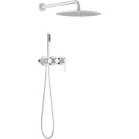 Душевая система Timo Saona Белая матовая арт-SX-2349/16SM — фото 1, Встраиваемые душевые комплекты