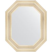 Зеркало Evoform Polygon 79х64 в багетной раме - Травленое серебро 99 мм арт-BY 7210 — фото 1, Зеркала в ванную комнату