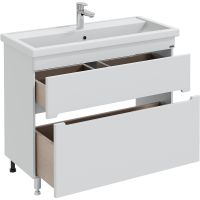 Товар: Тумба под раковину СанТа Лондон 100 Белая арт-224009л - фото 2 Тумба под раковину СанТа Лондон 100 Белая арт-224009л — фото 2, Тумбы под раковину