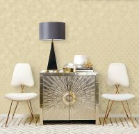 Обои Bruno Zoff Silver Фольга на флизелине (1,06*10,05) Бежевый, Ромб арт-60117-4 — фото 3, Обои для стен