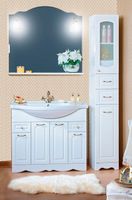 Зеркало Бриклаер Анна 100 с подсветкой Белое глянцевое арт-4627125411342 — фото 2, Зеркала в ванную комнату