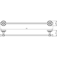 Полотенцедержатель Migliore Fortuna Бронза арт-27656 — фото 2, Полотенцедержатели