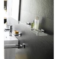 Товар: Стеклянная полка Langberger Ledro прямая Хром арт-11851A - фото 2 Стеклянная полка Langberger Ledro прямая Хром арт-11851A — фото 2, Полки для ванной и душа