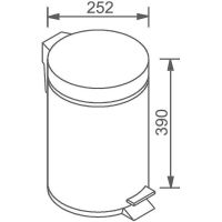Ведро мусорное Aquanet 8074MB Черный матовый арт-264927 — фото 2, Мусорные ведра